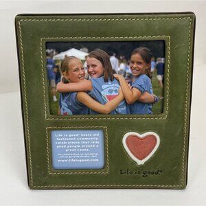 Life is Good Photo Frame Holds 2 Photos Green Square